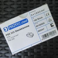 NEU: 100 Stück Steckklemme PROTEC. CLASS PSK 225 grau 2 x 1,0 - 2,5 mm²