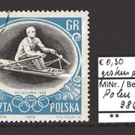 Polen 1956 16. Olympische Sommerspiele, Melbourne MiNr. 986 gestempelt