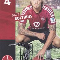 1. FC Nürnberg Autogrammkarte 2015 Dave Bulthuis