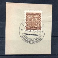 Tschechoslowakei Nr. 278 - 1 Sonderstempel auf Papier gestempelt (2403)