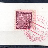 Tschechoslowakei Nr. 281 Sonderstempel auf Papier gestempelt (2403)