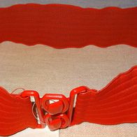 GK Gürtel Taillengürtel rot 35x6 Textilgürtel mit Stretch kaum benutzt gut erhalten