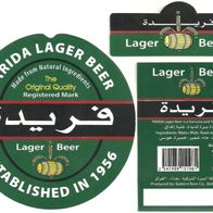 Bieretikett FARIDA LAGER BEER Eastern Beer Co Bagdad IRAK (Bahgdad IRAQ) Arabien