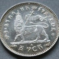 Äthiopien Silber 1 Gersh, 2 1/20 Birr Menelik II. (1889-1913) Selten !!!