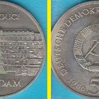 1986 DDR Sanssouci Potsdam 5 Mark Stempelglanz (Exportqualität)