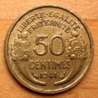 50 Centimes 1941 Frankreich