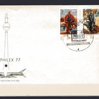 DDR 1977 Internationale Briefmarkenausstellung MiNr. 2247 - 2248 FDC gestempelt -8-
