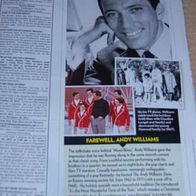 Andy Williams Clipping Article Full Page Bericht