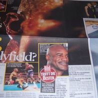 Evander Holyfield 2 pg German Clippings Collection Article Bericht