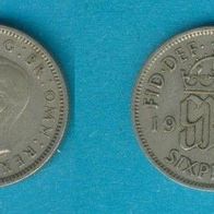 Großbritannien 6 Pence 1948