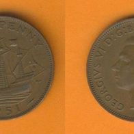 Großbritannien 1/2 Penny 1951