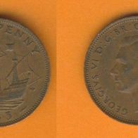 Großbritannien 1/2 Penny 1943