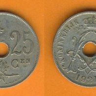 Belgien 25 Centimes 1921 Belgie