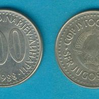 Jugoslawien 100 Dinara 1988