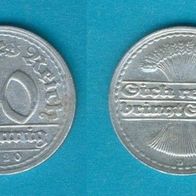 Deutsches Reich 50 Pfennig 1920 D