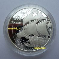 Andorra 10 Diners 1996 * * Segelschiff * * .925 Silber PP