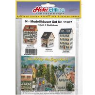 Modellhäuserset, 3 Stadthäuser, Kartonbausatz, OVP, Ep1, Heki 11007