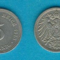 Kaiserreich 5 Pfennig 1913 A