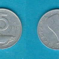 Italien 5 Lire 1953
