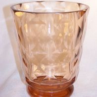 Carl Meltzer - Haida / Böhmen Apricot / Art Deco - Facetten Glas-Vase, 20er Jahre