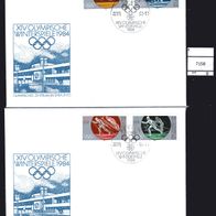 DDR 1983 Olympische Winterspiele 1984, Sarajevo MiNr. 2839 - 2842 FDC gestempelt