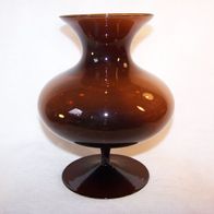 Braune Fuß-Vase, Germany 70er Jahre