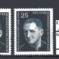 DDR 1957 1. Todestag von Bertolt Brecht MiNr. 593 - 594 postfrisch -2-