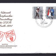 DDR 1984 Nationale Briefmarkenausstellung, Halle MiNr. 2882 - 2883 FDC gestempelt