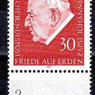 Bund 1969 Mi. 609 * * Papst Johannes Postfrisch (pü1376)