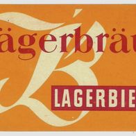 Bieretikett "Jägerbräu Lagerbier" Brauerei Jäger † 1979 Sierninghofen Österreich