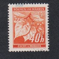 Böhmen und Mähren Freimarke " Lindenzweig " Michelnr. 38 o