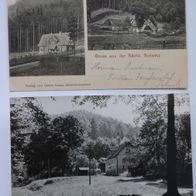 2 Ak Zeughaus (Sächs. Schweiz) bei Ottendorf / Sebnitz, um 1910 / 1960