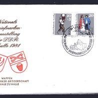 DDR 1984 Messebeleg Nat. Briefmarkenausstellung MiNr. 2882 - 2883 Stempel 11.07. -6-