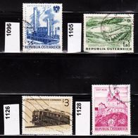 H502 Österreich Mi. Nr. 1096 + 1105 + 1126 + 1128 o <