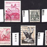 H505 Österreich Mi. Nr. 1120 + 1128 + 1153 + 1158 + 1161 + 1191 + 1194 o <