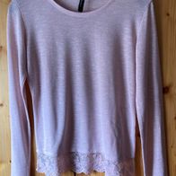 rosefarbener Feinstrickpullover Gr. S (3318)