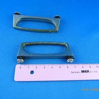 2 Möbelgriffe (Griffstangen) für Glastüren Farbe Gold aus Metall ca. 7,2 cm lang