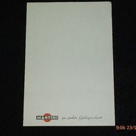 uraltes Einlegeblatt einer Speisekarte ca. 1960 von Martini (1) DIN A5