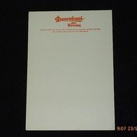 uraltes Einlegeblatt einer Speisekarte ca. 1960 von Doornkaat DIN A5