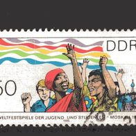 DDR 1985 Weltfestspiele der Jugend und Studenten, Moskau W Zd 641 gestempelt