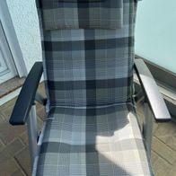 Kettler Sesselauflage mit Kopfpolster-grau- 120cm