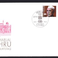 DDR 1989 100. Geburtstag von Jawaharlal Nehru MiNr. 3284 FDC gestempelt -3-