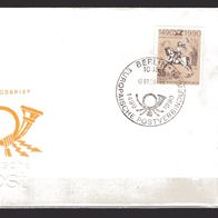 DDR 1990 500 Jahre Internationale Postverbindungen MiNr. 3299 FDC gestempelt -4-
