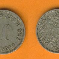 Kaiserreich 10 Pfennig 1913 F