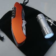 Taschenmesser und Led Taschenlampe