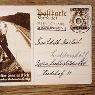 Postkarte Deutsches Reich Erster Spatenstich gest. 05.01.1937 in München