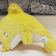 Kleiner flauschig weicher gelber Fisch mit Aufhänger Kuscheltier