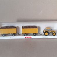 Wiking 1:87 Schlüter Super 1250 VL gelb mit 2 Rübenanhängern in OVP 0875 02 (2010)