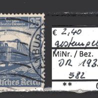 Deutsches Reich 1935 100 Jahre Deutsche Eisenbahn MiNr. 582 gestempelt -2-