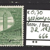 DR 1938 Deutsches Turn- und Sportfest, Breslau MiNr. 666 gestempelt -1-